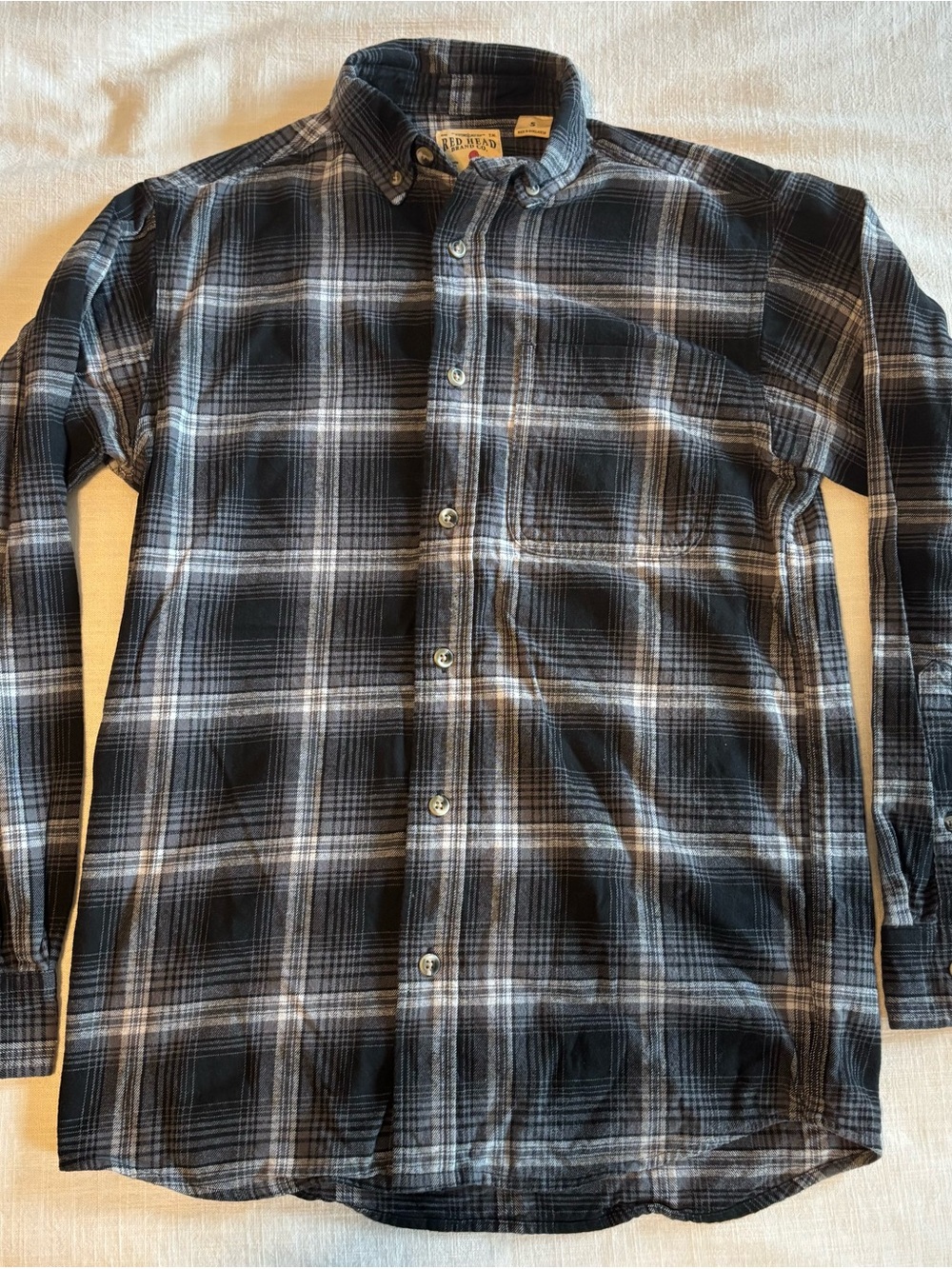 RedHead Black & Gray Plaid Button-Down Shirt